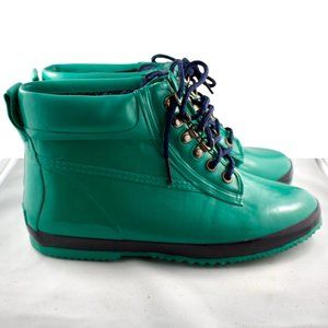 VINTAGE EDDIE BAUER teal green duck boots, size 9